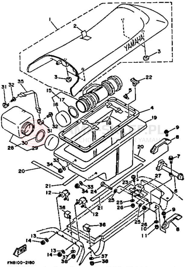Schemat "siedzenie" do Yamaha WRB650Q_62