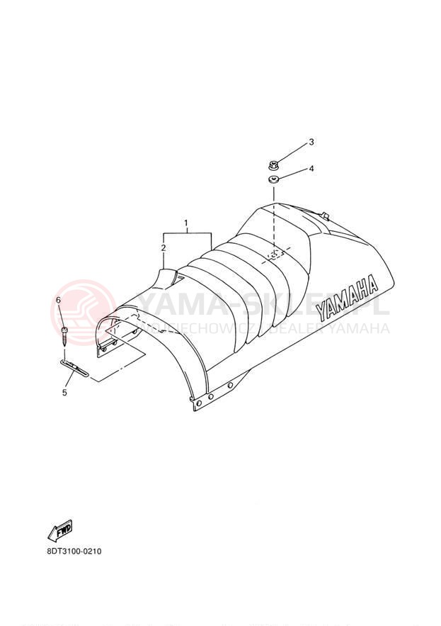 Schemat "siedzenie" do Yamaha VENTURE 500 VT500D/VX500DXD