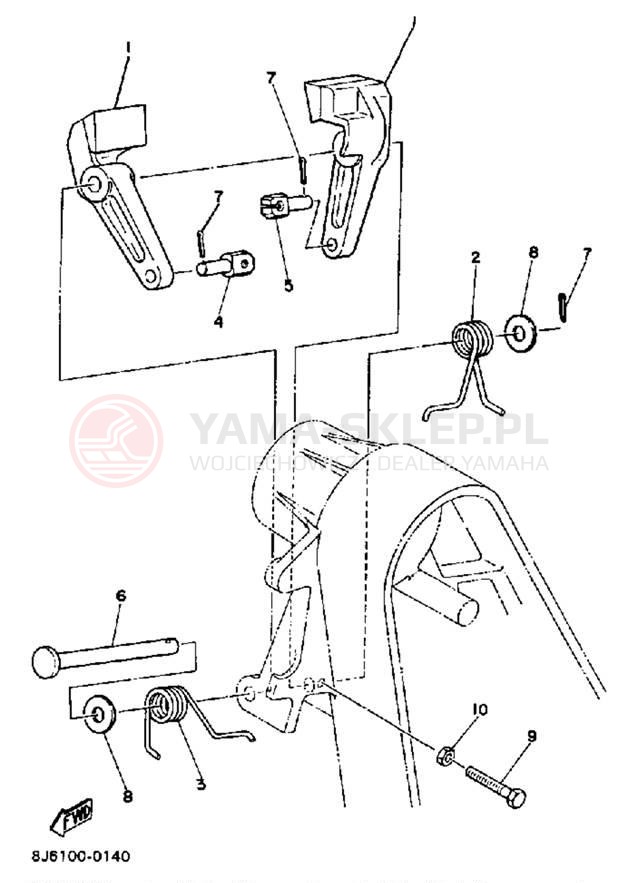 Schemat "hamulec" do Yamaha ENTICER 340 ET340L