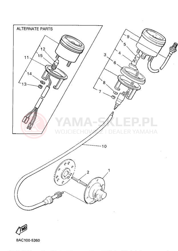 Schemat "licznik" do Yamaha VK540 II VK540EV