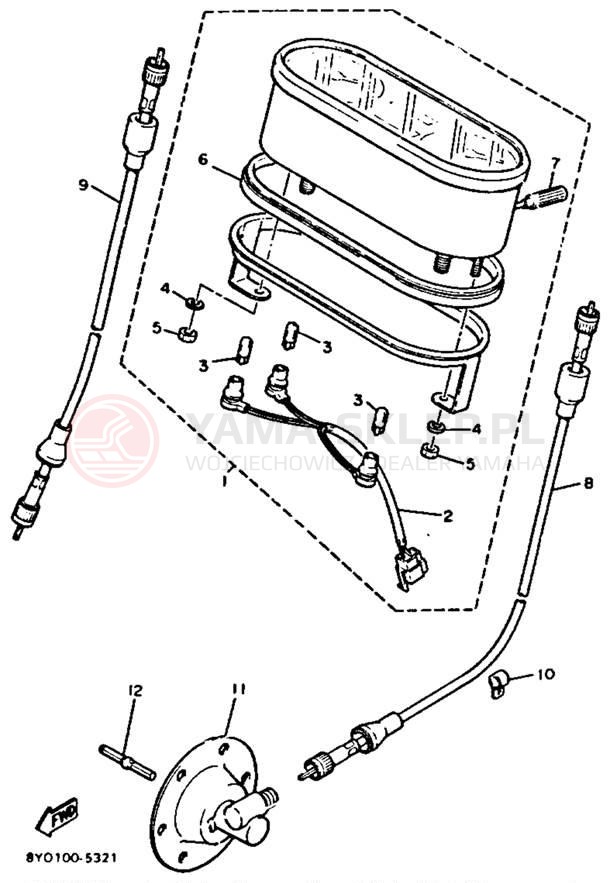 Schemat "licznik" do Yamaha XL-V XL540P