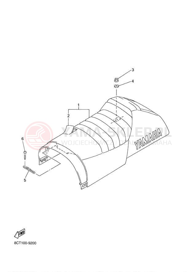 Schemat "siedzenie" do Yamaha SX500R SX500D