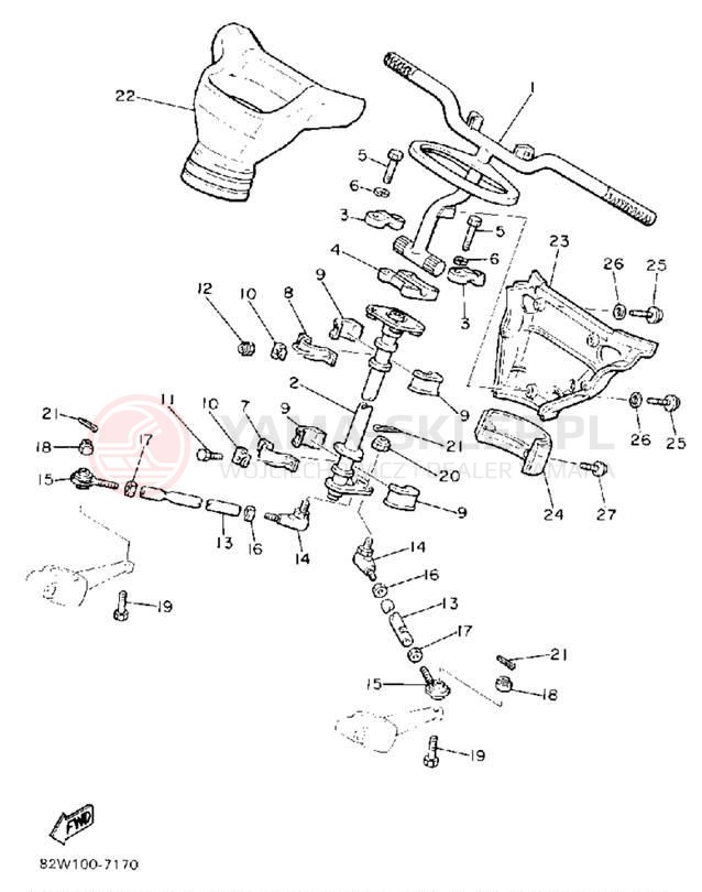 Schemat "Półki zawieszenia" do Yamaha SRV SR540L