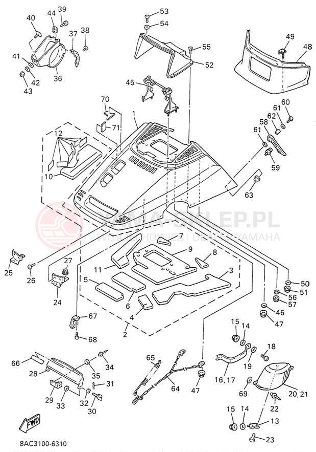 Schemat "Osłony" do Yamaha VK540 II VK540EW