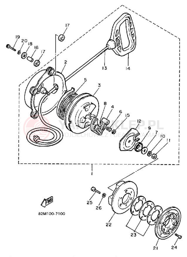 Schemat "rozrusznik" do Yamaha EXCITER EX570M