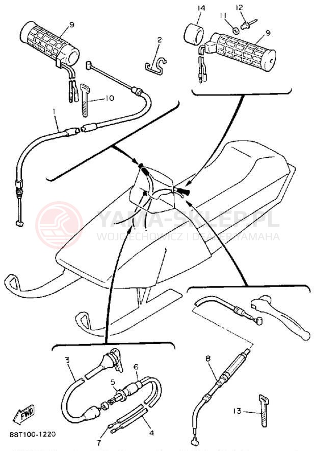 Schemat "Układ chlodzenia" do Yamaha VENTURE XL VT480R