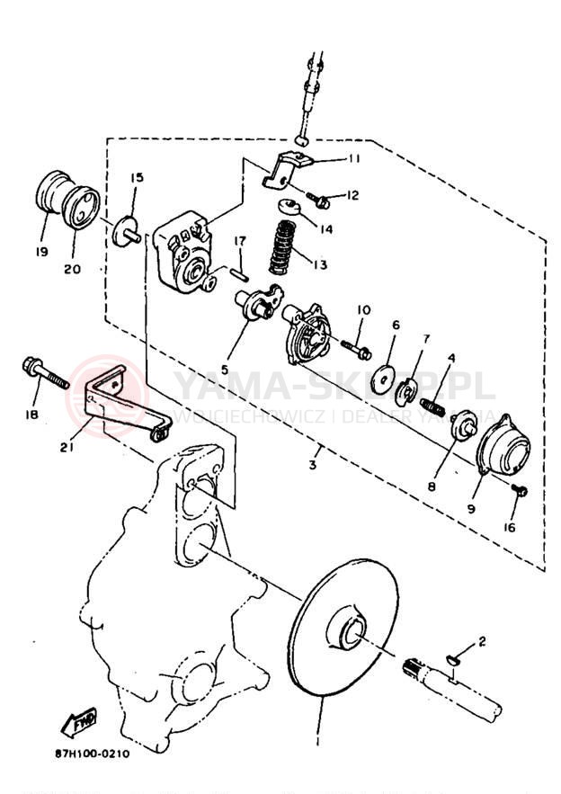 Schemat "hamulec" do Yamaha PHAZER SS ELECTRIC PZ480EB