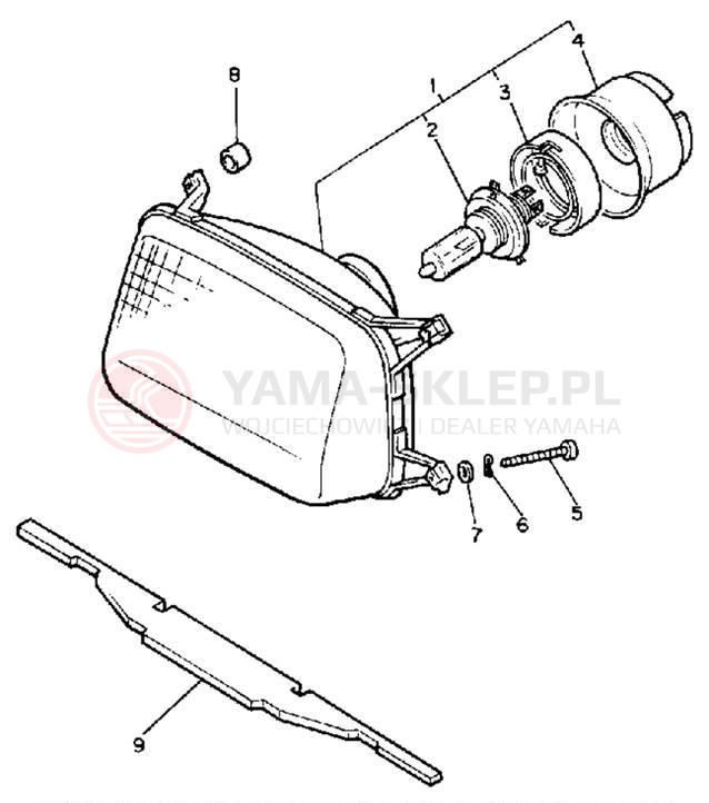 Schemat "Lampa przód" do Yamaha PHAZER PZ480M