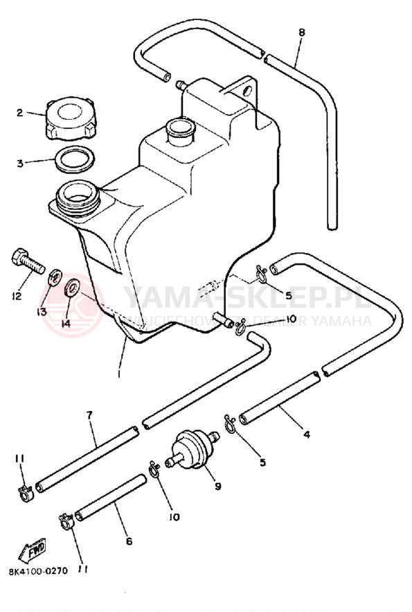 Schemat "Miska olejowa" do Yamaha XL-V XL540J