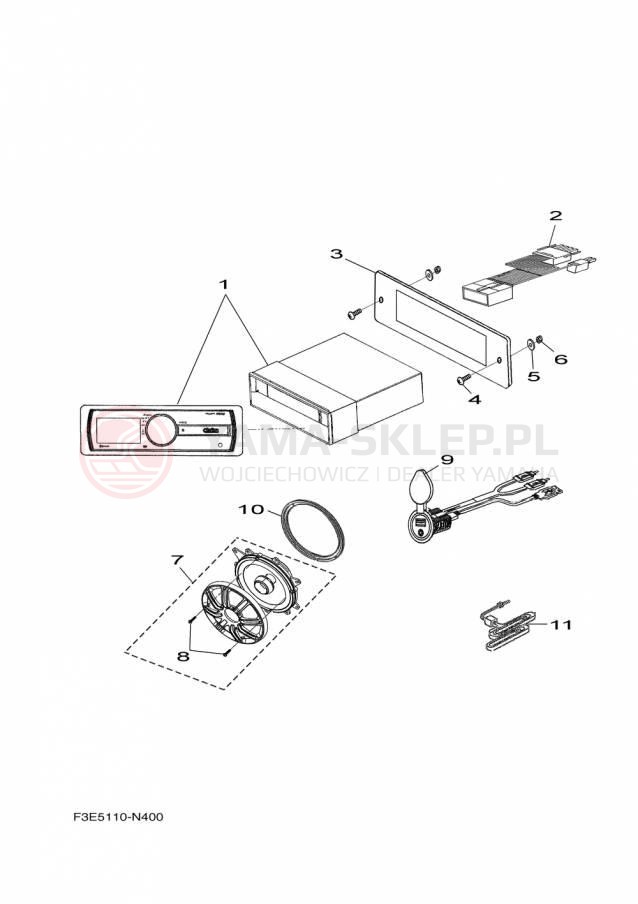 Schemat "Nagłośnienie" do Yamaha AR192 RM1800AP/RM1800BP