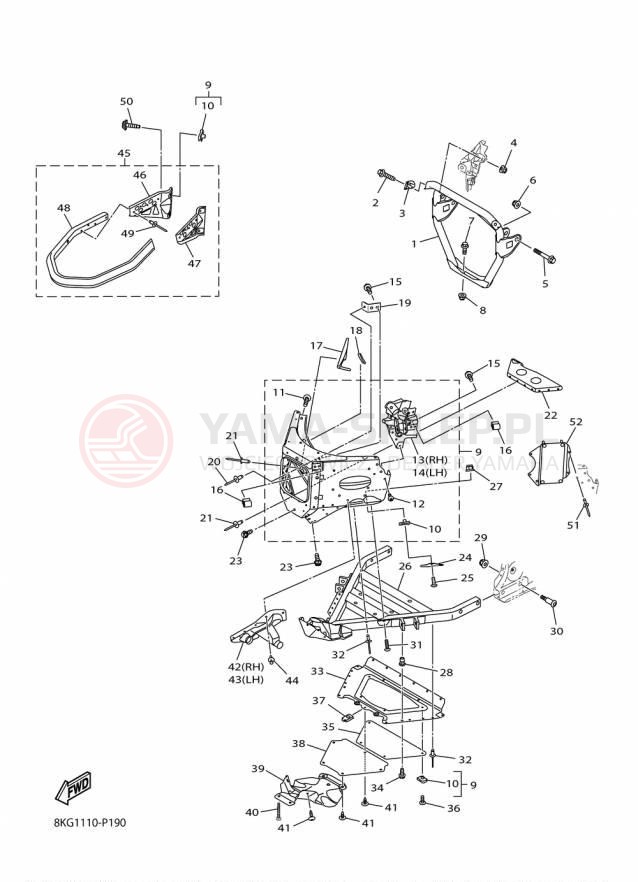 Schemat "rama" do Yamaha SRVIPER M TX 153 SR10M53FB