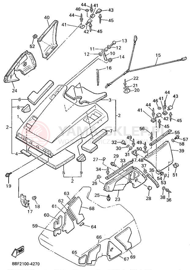 Schemat "Osłony" do Yamaha PHAZER II PZ480V