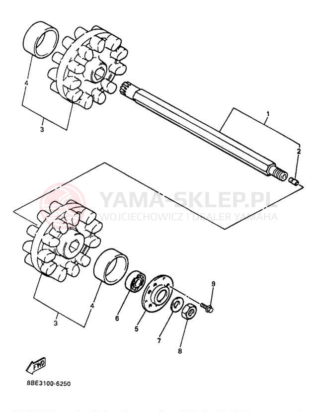 Schemat "Układ napędowy" do Yamaha OVATION LE CS340EB