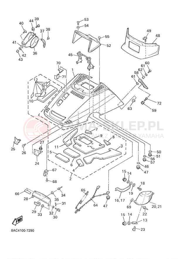 Schemat "Osłony" do Yamaha VK540 III VK540EF