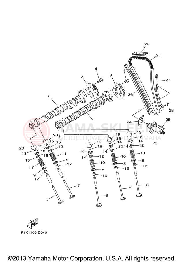 Schemat "zawory" do Yamaha WAVERUNNER VX SPORT VX1100J