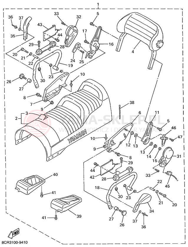 Schemat "BODY RIG" do Yamaha PHAZER 500 PZ500C