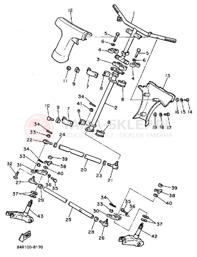 Schemat "Półki zawieszenia" do Yamaha VK540 VK540M