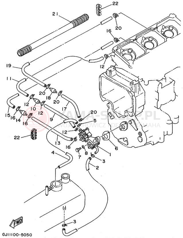 Schemat "Pompa olejowa" do Yamaha WAVE RAIDER 1100 RA1100T