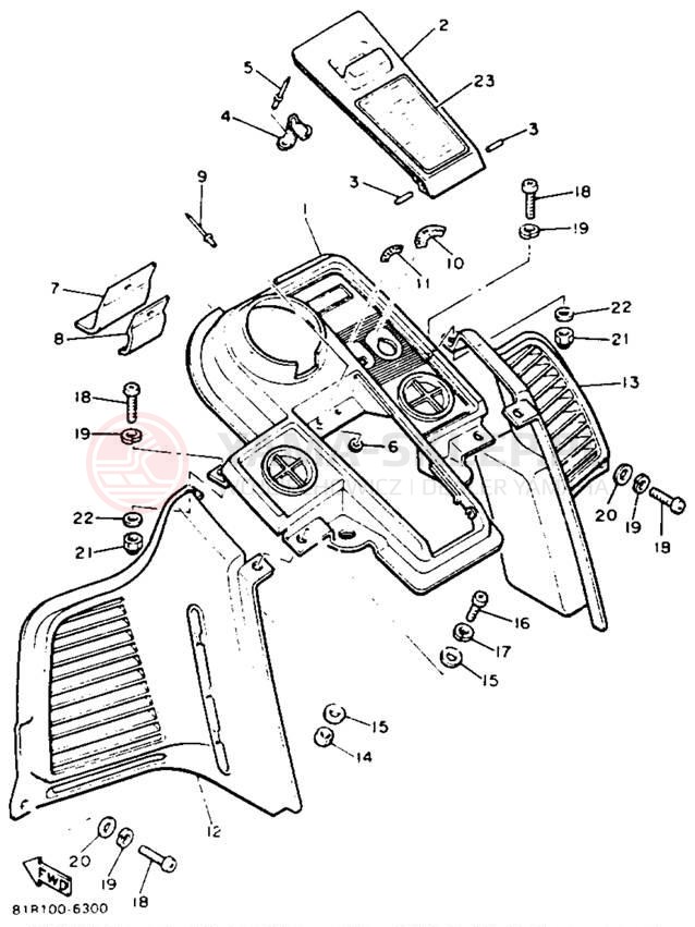 Schemat "INSTRUMENT PANEL" do Yamaha XLV XL540M