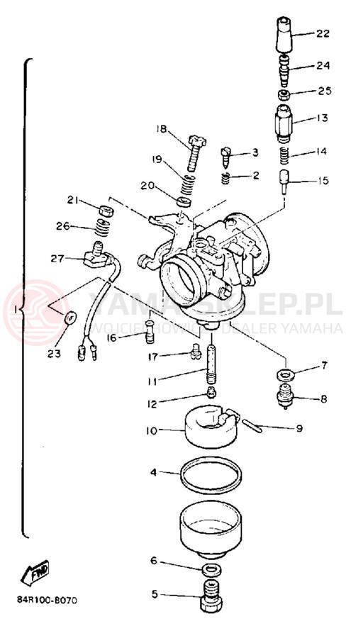 Schemat "Gaźnik" do Yamaha VK540 VK540EN