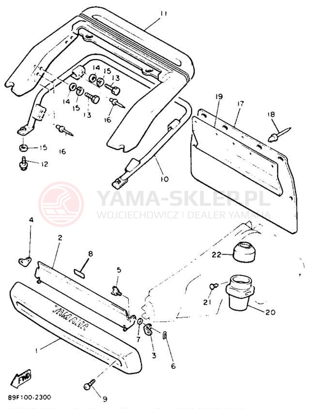 Schemat "zderzak" do Yamaha PHAZER II PZ480T