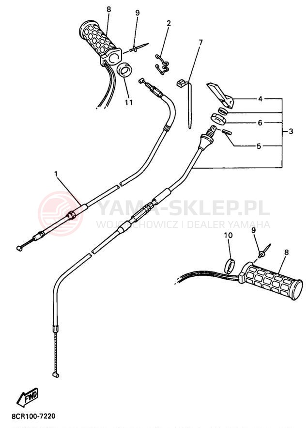 Schemat "Układ chlodzenia" do Yamaha VMAX 500 XT VX500XTB