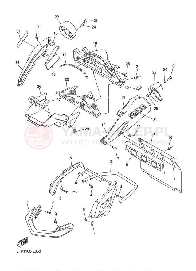 Schemat "zderzak" do Yamaha APEX RTX RX10RTL