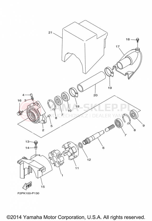 Schemat "JET UNIT" do Yamaha WAVERUNNER V1 SPORT VX1100DP