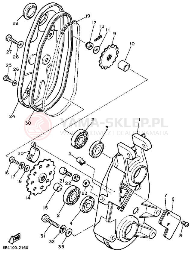 Schemat "Układ napędowy" do Yamaha BRAVO T (LONG TRACK) BR250TL