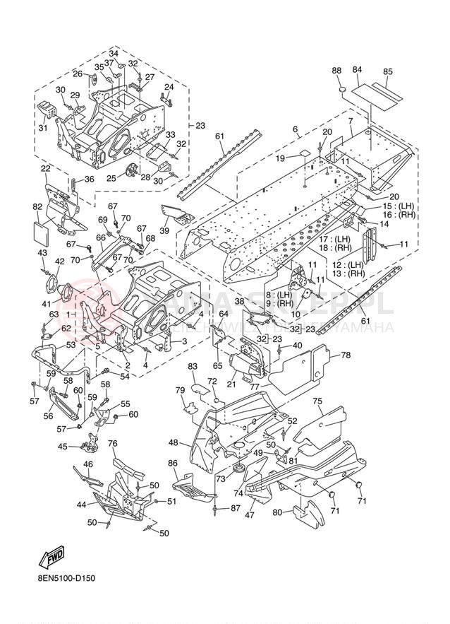 Schemat "rama" do Yamaha SX VIPER MOUNTAIN SXV70ML