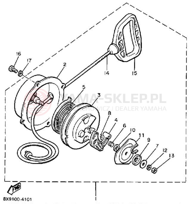 Schemat "rozrusznik" do Yamaha PHAZER E (ELEC START) PZ480EJ