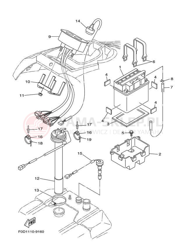 Schemat "układ elektryczny" do Yamaha XL800 XA800Y