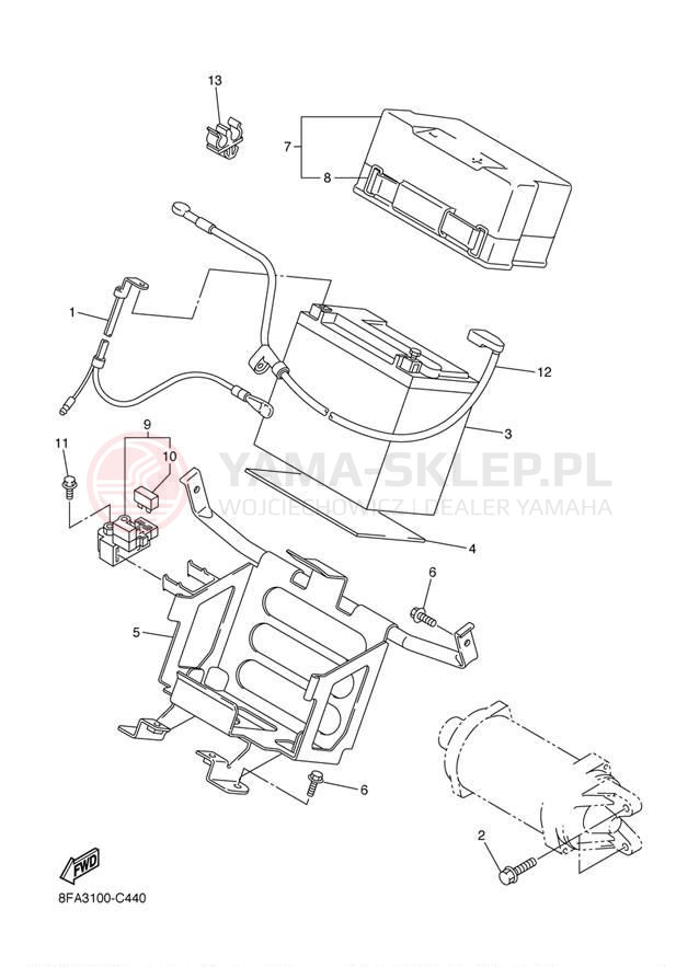 Schemat "układ elektryczny" do Yamaha RX WARRIOR RXW10J/RXW10SJ