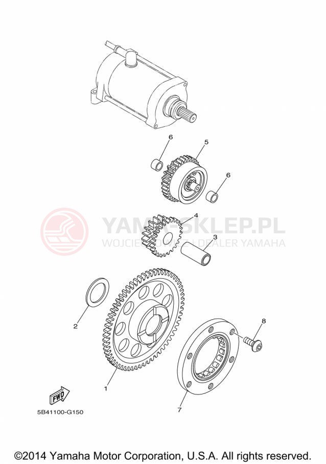 Schemat "rozrusznik" do Yamaha VIKING YXM700DFL