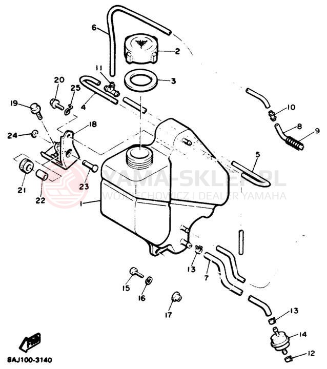 Schemat "Miska olejowa" do Yamaha ENTICER II LT ET410TRT