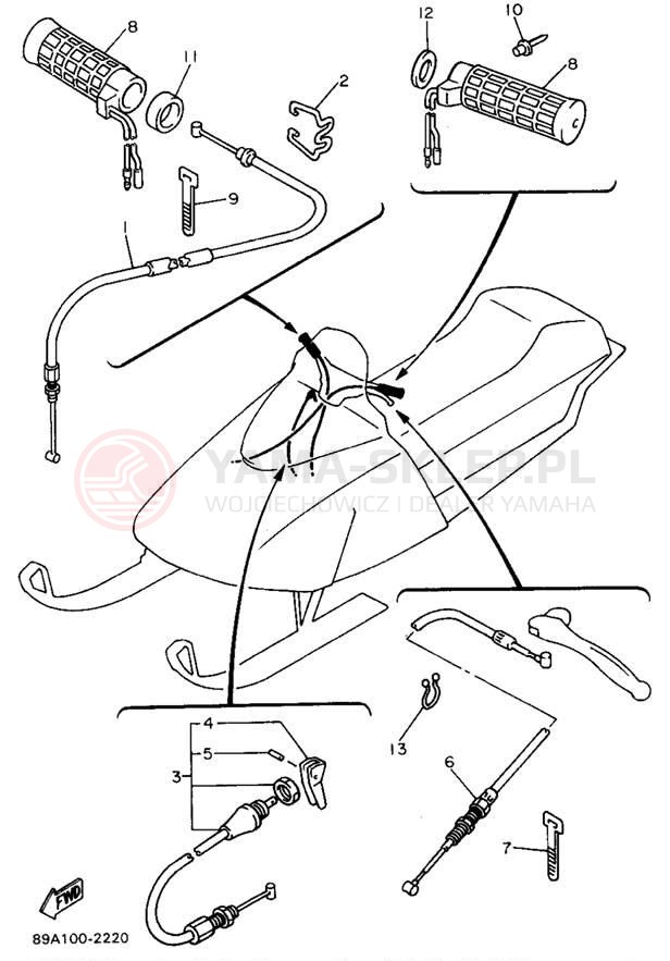 Schemat "Układ chlodzenia" do Yamaha VMAX-4 VX750U
