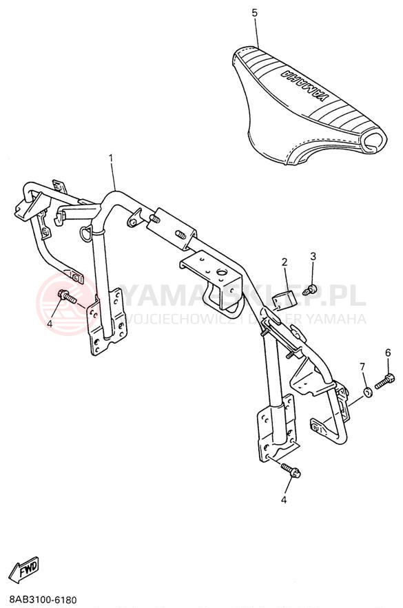 Schemat "STEERING GATE" do Yamaha VMAX 600 VX600W