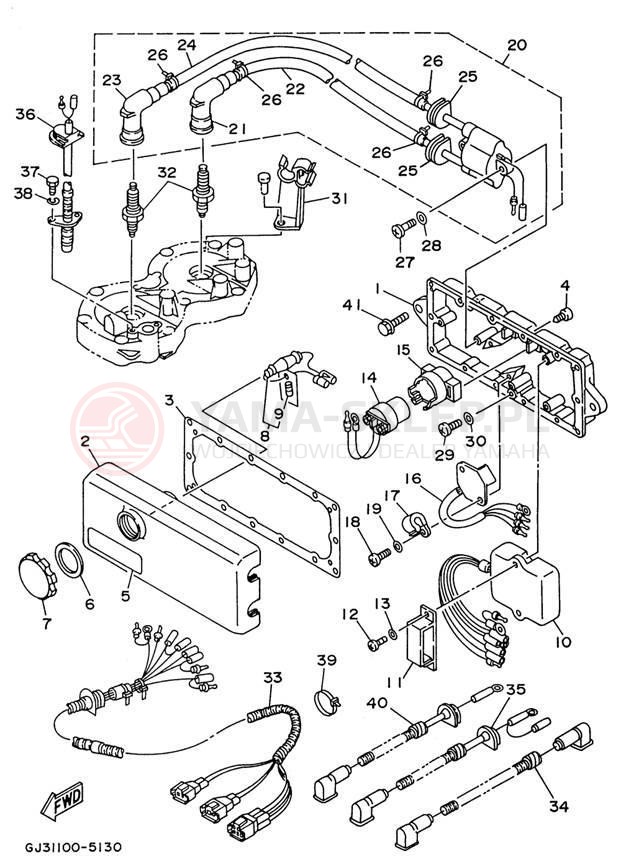 Schemat "układ elektryczny" do Yamaha WAVE VENTURE 700 WVT700U