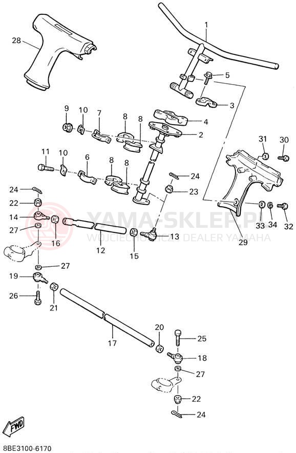 Schemat "Półki zawieszenia" do Yamaha CS340 CS340ED