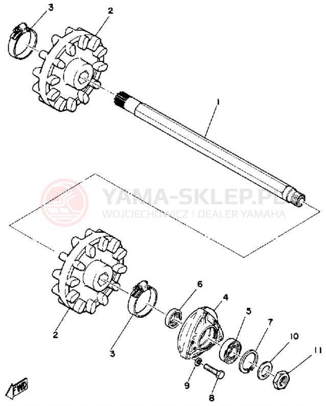 Schemat "Układ napędowy" do Yamaha EX440E