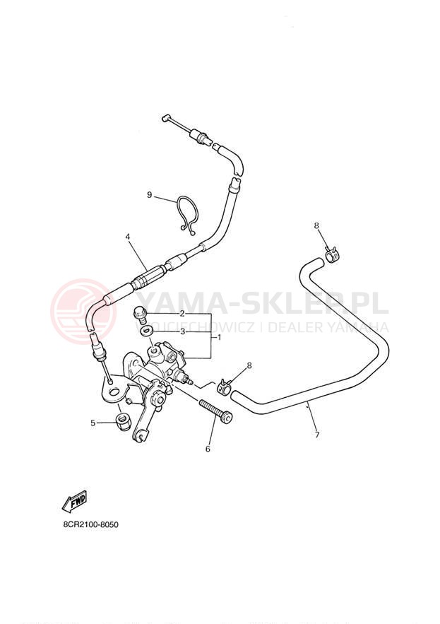 Schemat "Pompa olejowa" do Yamaha VMAX 500 VX500D