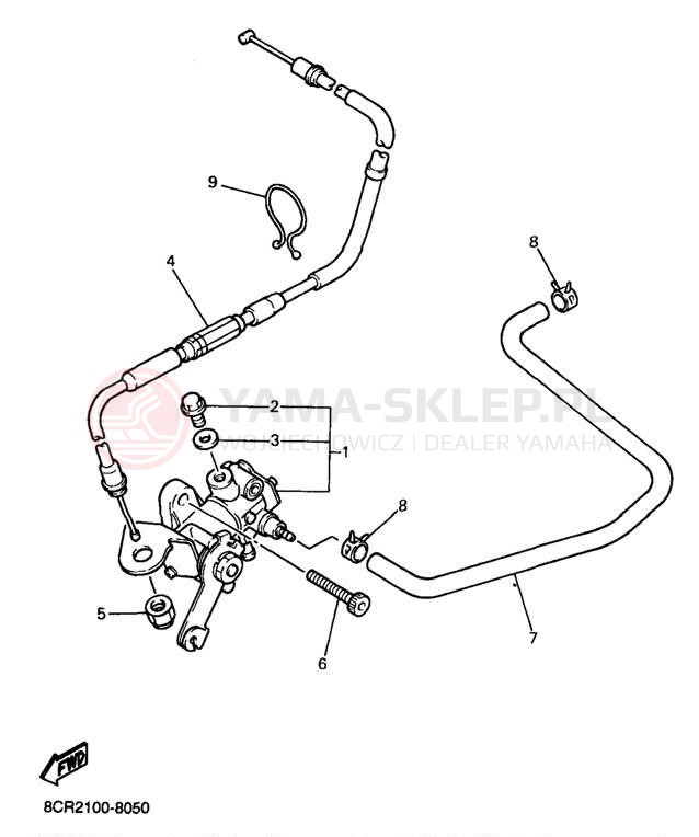 Schemat "Pompa olejowa" do Yamaha VMAX 500 XT VX500XTB