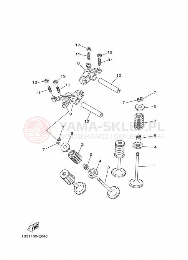 Schemat "zawory" do Yamaha GRIZZLY 700 EPS SE YFM700PSFS