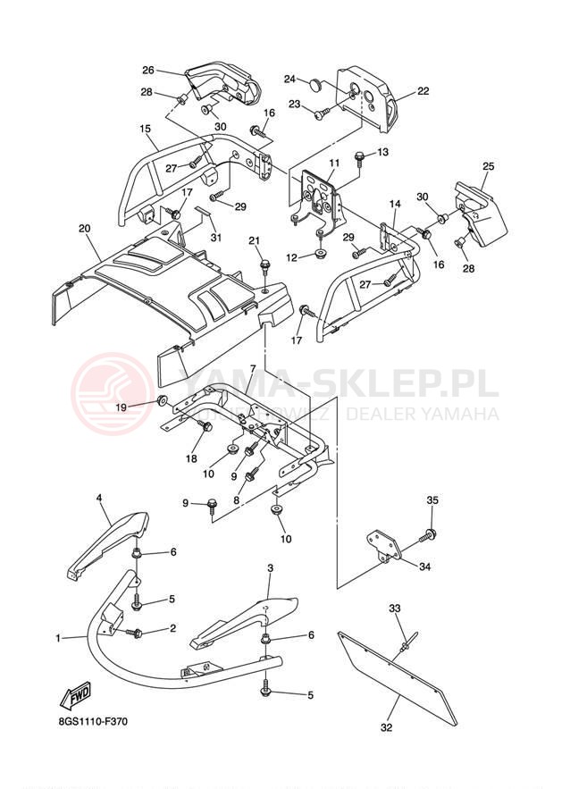 Schemat "zderzak" do Yamaha VK PROFESSIONAL VK10W