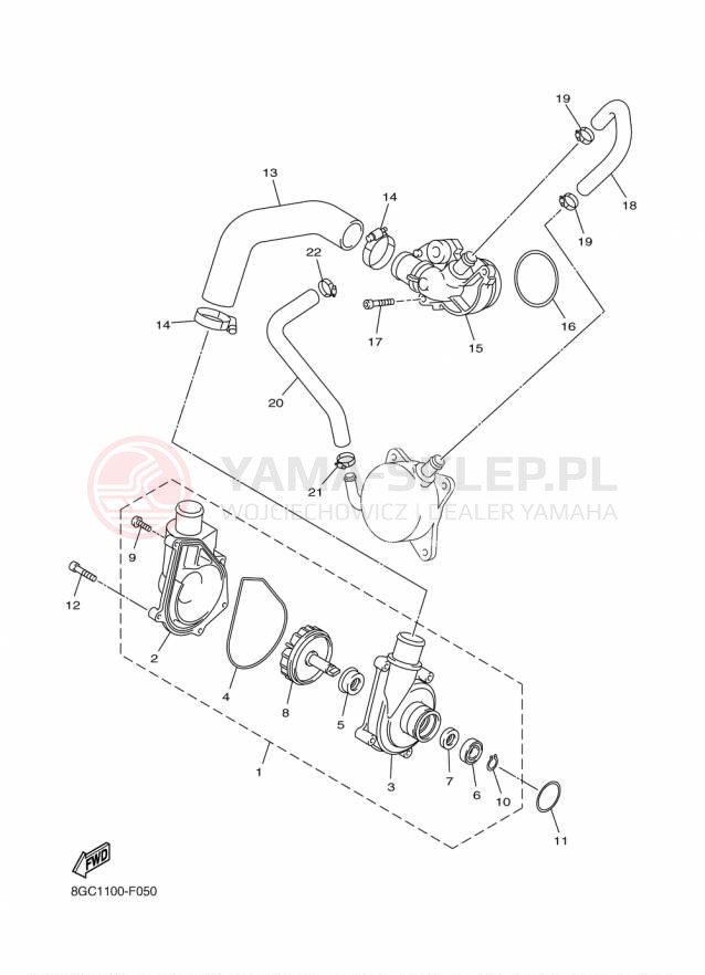 Schemat "Pompa wody" do Yamaha VENTURE MULTI PURPOSE PZ50MPFL