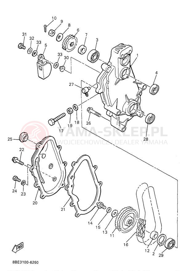 Schemat "Układ napędowy" do Yamaha OVATION LE CS340EA