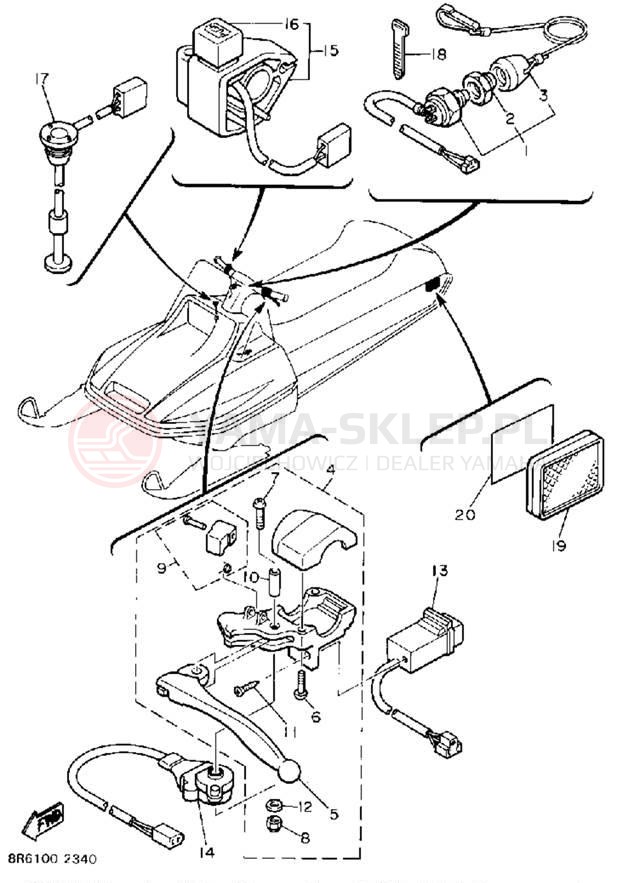 Schemat "układ elektryczny" do Yamaha SRV SR540G