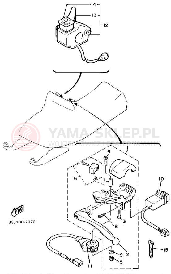 Schemat "układ elektryczny" do Yamaha EXCEL III EC340L