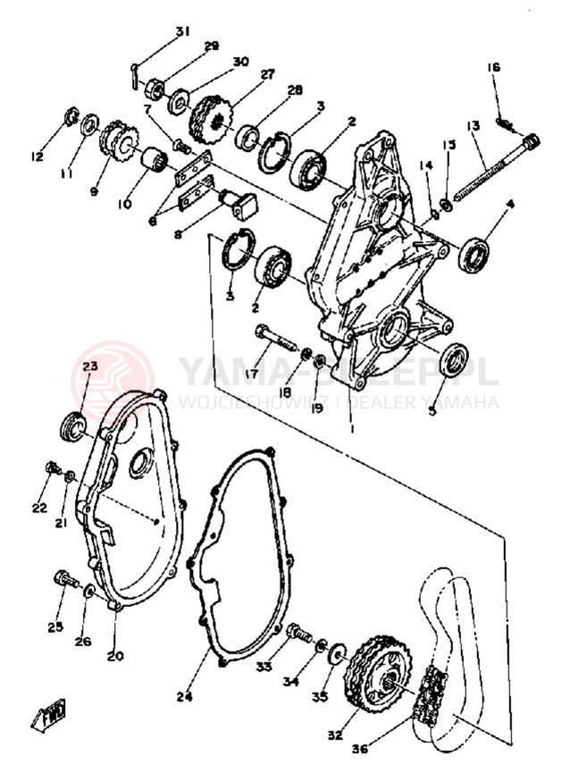 Schemat "TRACK DRIVE" do Yamaha EC540D