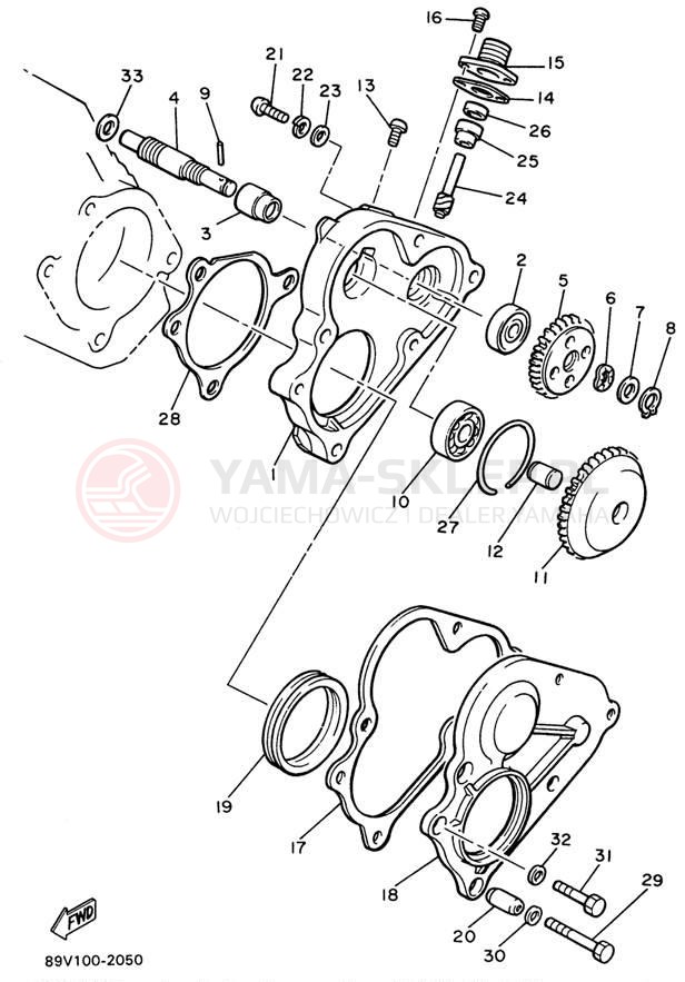 Schemat "przeniesienie napędu" do Yamaha PHAZER II PZ480W